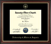 University of Maine at Augusta Gold Embossed Diploma Frame in Studio Gold