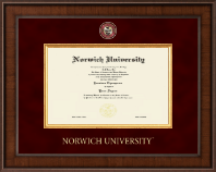 Norwich University Presidential Masterpiece Diploma Frame in Madison