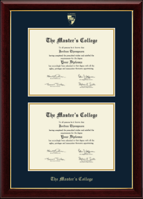 The Master's College diploma frame - Double Diploma Frame in Gallery