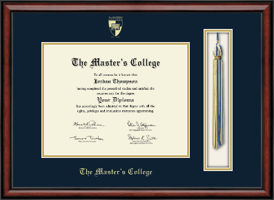 The Master's College diploma frame - Tassel & Cord Diploma Frame in Southport