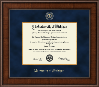 University of Michigan diploma frame - Presidential Masterpiece Diploma Frame in Madison