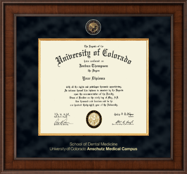 University of Colorado Anschutz Medical Campus diploma frame - Presidential Masterpiece Diploma Frame in Madison