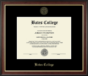 Bates College Gold Embossed Diploma Frame in Studio Gold