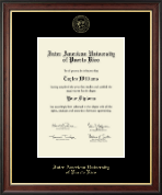 Inter American University of Puerto Rico Gold Embossed Diploma Frame in Studio Gold