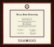 Texas State University Dimensions Diploma Frame in Murano