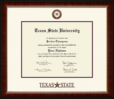 Texas State University diploma frame - Dimensions Diploma Frame in Murano