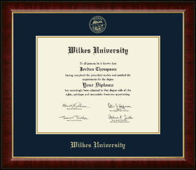 Wilkes University diploma frame - Gold Embossed Diploma Frame in Murano