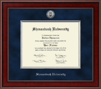 Shenandoah University Presidential Silver Engraved Diploma Frame in Jefferson