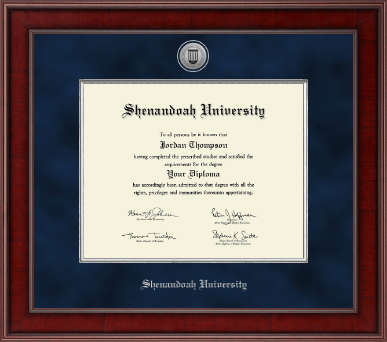 Shenandoah University diploma frame - Presidential Silver Engraved Diploma Frame in Jefferson