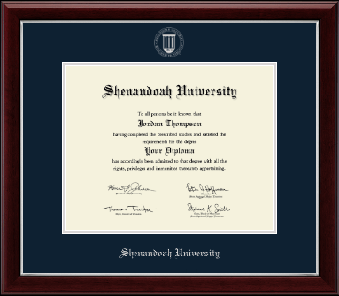 Shenandoah University diploma frame - Silver Embossed Diploma Frame in Gallery Silver