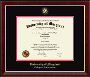 University of Maryland, College Park diploma frame - Gold Embossed Diploma Frame in Murano