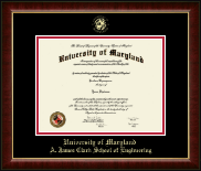 University of Maryland, College Park diploma frame - Gold Embossed Diploma Frame in Murano