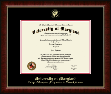 University of Maryland, College Park diploma frame - Gold Embossed Diploma Frame in Murano