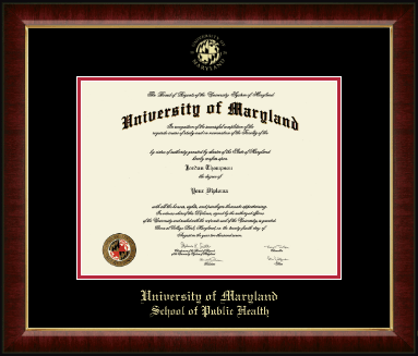 University of Maryland, College Park diploma frame - Gold Embossed Diploma Frame in Murano