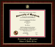 University of Maryland, College Park diploma frame - Gold Embossed Diploma Frame in Murano