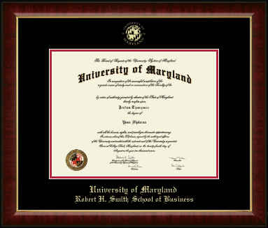 University of Maryland, College Park diploma frame - Gold Embossed Diploma Frame in Murano