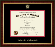 University of Maryland, College Park Gold Embossed Diploma Frame in Murano