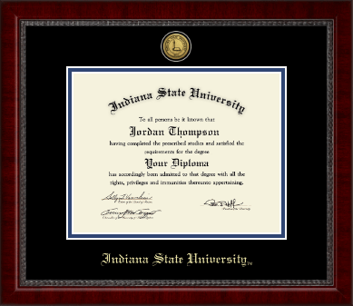 Indiana State University diploma frame - Gold Engraved Medallion Diploma Frame in Sutton