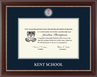 Kent School in Connecticut diploma frame - Masterpiece Medallion Diploma Frame in Chateau