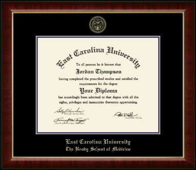 East Carolina University diploma frame - Gold Embossed Diploma Frame in Murano
