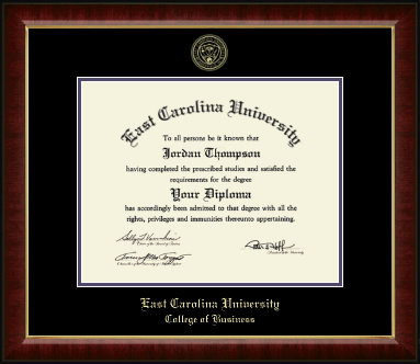 East Carolina University diploma frame - Gold Embossed Diploma Frame in Murano