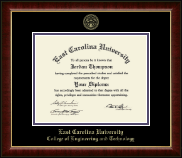 East Carolina University Gold Embossed Diploma Frame in Murano