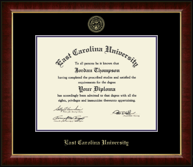 East Carolina University diploma frame - Gold Embossed Diploma Frame in Murano