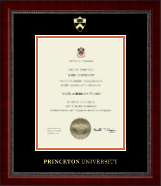 Princeton University Gold Embossed Certificate Frame in Sutton