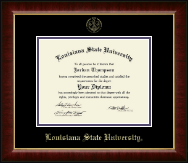 Louisiana State University diploma frame - Gold Embossed Diploma Frame in Murano