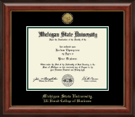 Michigan State University diploma frame - Gold Engraved Medallion Diploma Frame in Lancaster