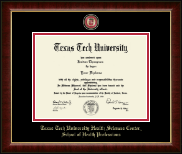 Texas Tech University Health Sciences Center Masterpiece Medallion Diploma Frame in Murano