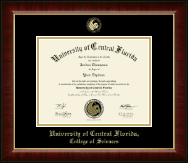 University of Central Florida diploma frame - Gold Embossed Diploma Frame in Murano