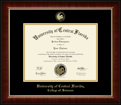 University of Central Florida diploma frame - Gold Embossed Diploma Frame in Murano