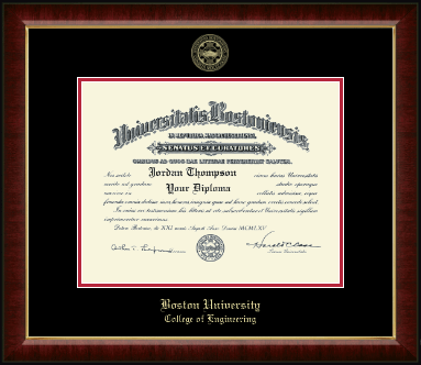 Boston University diploma frame - Gold Embossed Diploma Frame in Murano