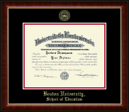 Boston University diploma frame - Gold Embossed Diploma Frame in Murano