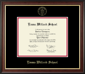 Emma Willard School diploma frame - Gold Embossed Diploma Frame in Studio Gold