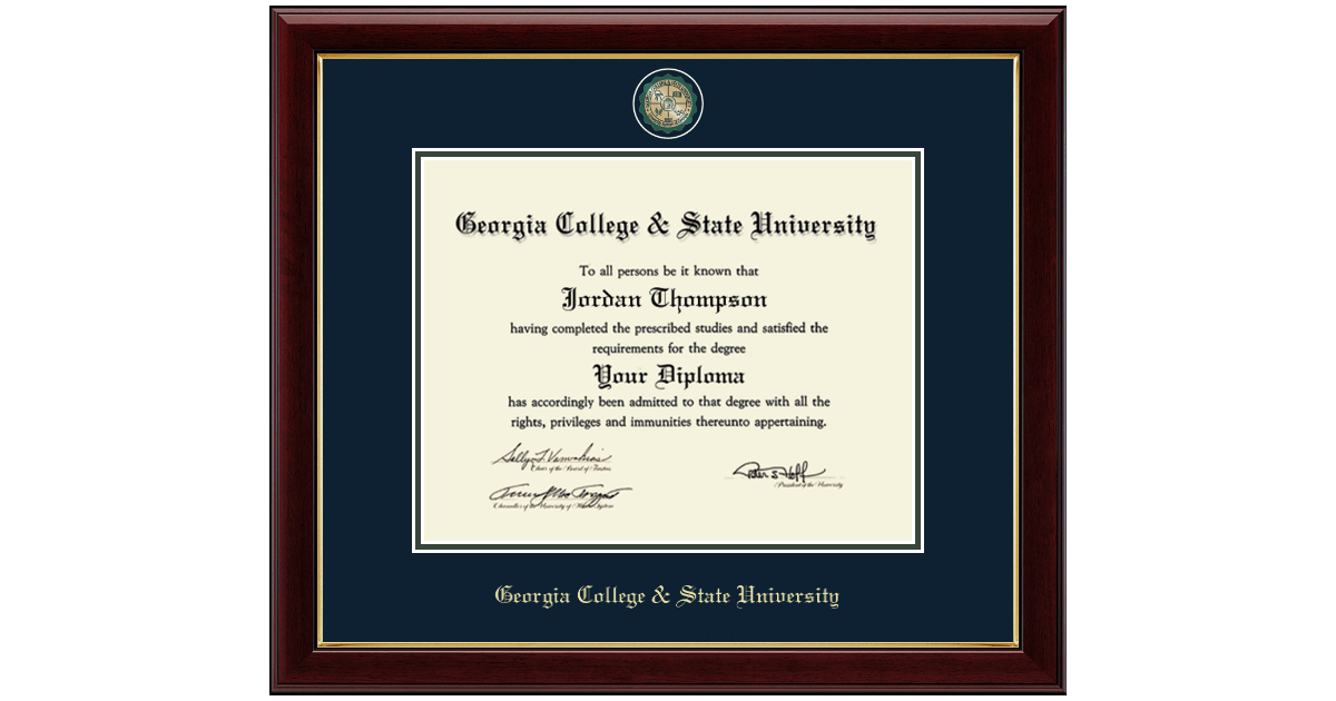 Masterpiece Medallion Diploma Frame in Gallery College & State