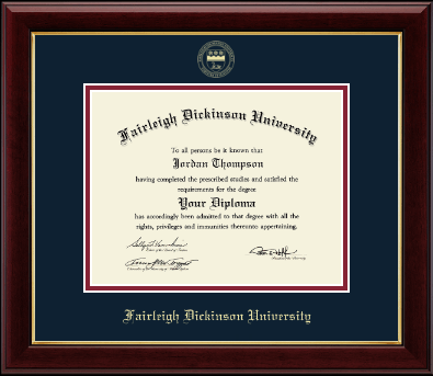 Fairleigh Dickinson University diploma frame - Gold Embossed Diploma Frame in Gallery