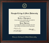 Georgia College & State University diploma frame - Gold Embossed Diploma Frame in Studio