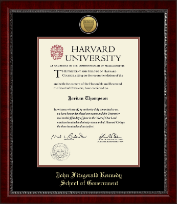 Harvard University diploma frame - Gold Engraved Medallion Diploma Frame in Sutton