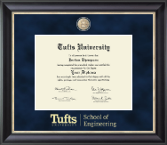 Tufts University diploma frame - Regal Edition Diploma Frame in Noir