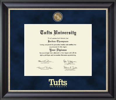 Tufts University diploma frame - Regal Edition Diploma Frame in Noir