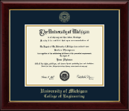 University of Michigan diploma frame - Gold Embossed Diploma Frame in Gallery
