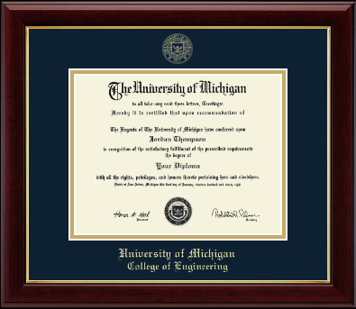 University of Michigan diploma frame - Gold Embossed Diploma Frame in Gallery