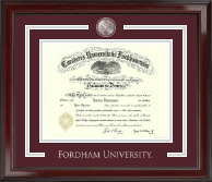 Fordham University diploma frame - Showcase Edition Diploma Frame in Encore