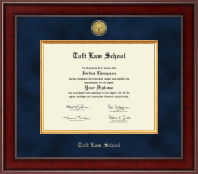 Taft Law School Presidential Gold Engraved Diploma Frame in Jefferson