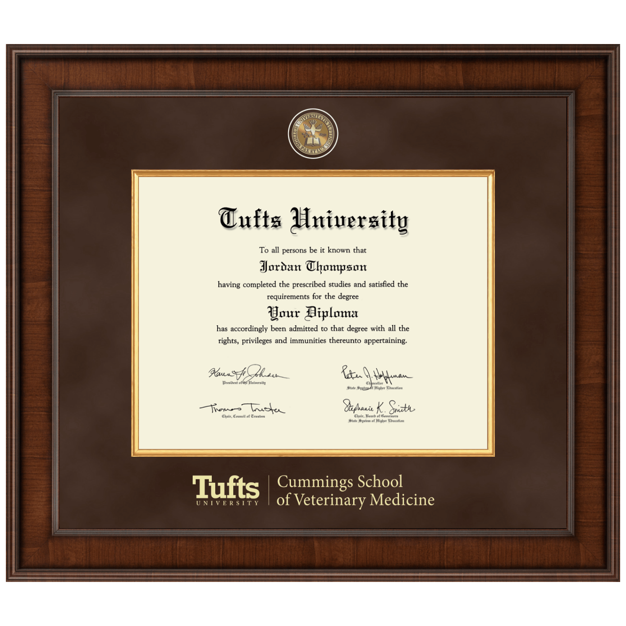 Presidential Masterpiece Diploma Frame in Madison Tufts University