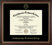 Chattahoochee Technical College Gold Embossed Diploma Frame in Studio Gold