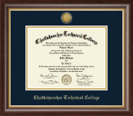 Chattahoochee Technical College Gold Engraved Medallion Diploma Frame in Hampshire
