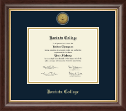 Juniata College Gold Engraved Medallion Diploma Frame in Hampshire